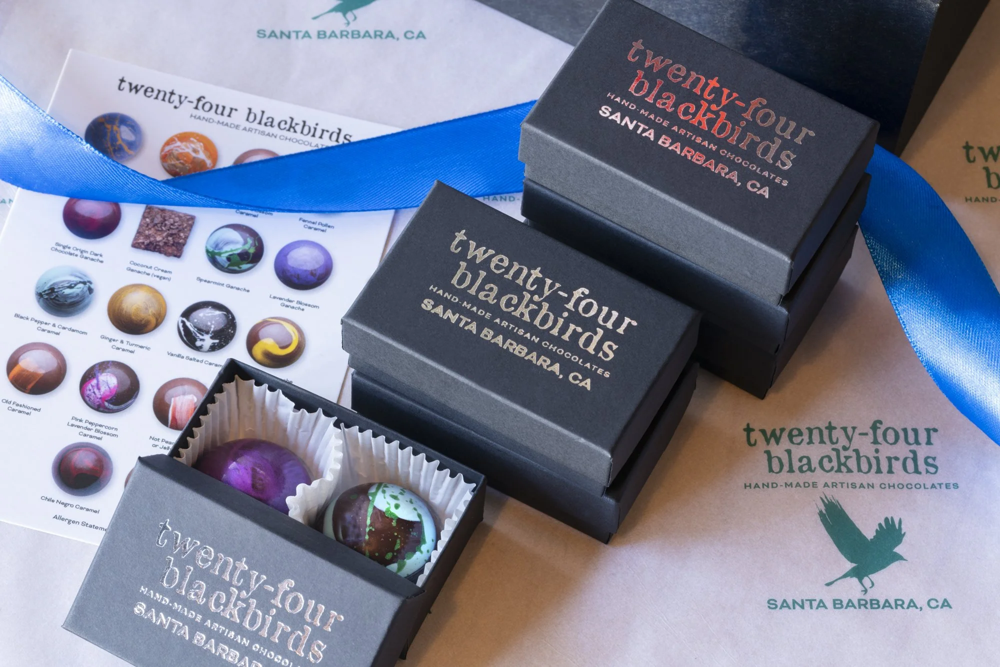 Two-Piece Truffle Box — Twenty-Four Blackbirds Chocolate